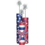 Glitter Foam Patriotic Centerpiece - 10.5 Inches
