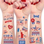 50 Patriotic Temporary Tattoos for 4th of July