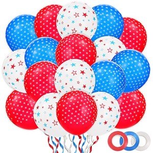 60 Pcs Patriotic Balloons Set for Celebrations
