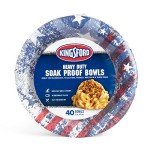 Patriotic American Flag Disposable Paper Bowls - 40 Count