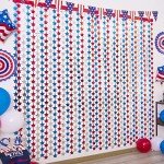 Red, White & Blue Star Tinsel Curtains - 3 Pack