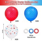60 Pcs Patriotic Balloons Set for Celebrations