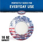 Patriotic American Flag Disposable Paper Bowls - 40 Count