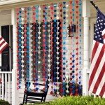 Red, White & Blue Star Tinsel Curtains - 3 Pack