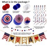 4th of July USA Banner Party Decorations Set