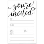Sweet Heart Patriotic Invitations with Envelopes - 20 Count