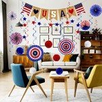 4th of July USA Banner Party Decorations Set