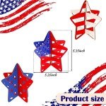 Set of 3 Patriotic 3D Wooden Star Decor