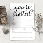 Sweet Heart Patriotic Invitations with Envelopes - 20 Count