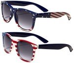 American Flag Sunglasses - 2 Pairs, Patriotic Style