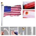 20 FT Heavy Duty Aluminum Flag Pole with US Flag