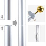 20 FT Heavy Duty Aluminum Flag Pole with US Flag