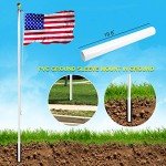 20 FT Heavy Duty Aluminum Flag Pole with US Flag