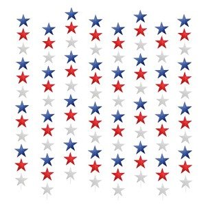 Patriotic Star Banner Garland Decorations - 8 Pack