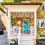 Patriotic Star Banner Garland Decorations - 8 Pack