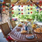 Patriotic Star Banner Garland Decorations - 8 Pack