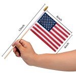 12 Pack Mini American Flags on Stick