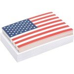 American Flag Patriotic Invitations with Envelopes - 36 Pack