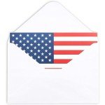 American Flag Patriotic Invitations with Envelopes - 36 Pack