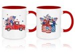 Patriotic 4th of July Ceramic Mug Set