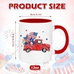 Patriotic 4th of July Ceramic Mug Set
