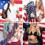 Patriotic 4th of July Temporary Tattoo Sleeve