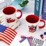 Patriotic 4th of July Ceramic Mug Set