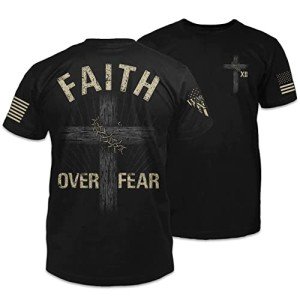 Faith Over Fear Patriotic T-Shirt for Veterans