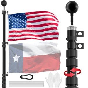 25FT Heavy Duty Telescoping Flag Pole with Flag