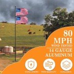 25FT Heavy Duty Telescoping Flag Pole with Flag