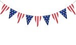 American Stars and Stripes Flag Bunting Garland