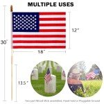 12 Pack American Flags for Patriotic Celebrations