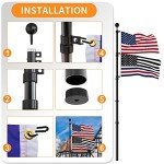 25FT Heavy Duty Telescoping Flag Pole with Flag
