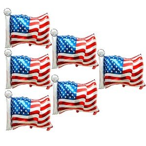 Patriotic 4th of July American Flag Balloons (6 Pcs)