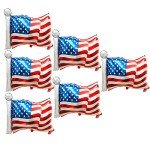 Patriotic 4th of July American Flag Balloons (6 Pcs)