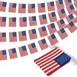 Festive American String Flag Banner for Events