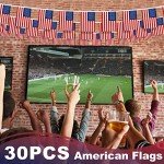Festive American String Flag Banner for Events