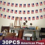 Festive American String Flag Banner for Events