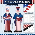 Large 4th of July Patriotic Yard Sign