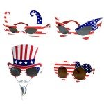 12 Pack American Flag Sunglasses for Patriotic Parties