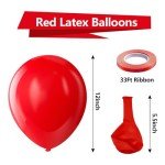 Red Latex Balloons - 100 Pack for Patriotic Events