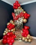 Red Latex Balloons - 100 Pack for Patriotic Events