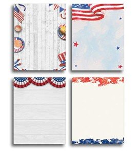 American Patriotic Printer Paper Variety Pack - 80 Sheets