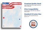 American Patriotic Printer Paper Variety Pack - 80 Sheets