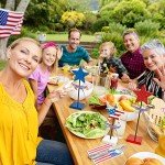 Red, White, and Blue Wooden Star Decor Set