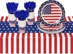 152-Piece American Flag Party Supplies Set
