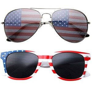 Patriotic American Flag Sunglasses - Combo Pack