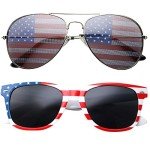 Patriotic American Flag Sunglasses - Combo Pack