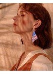 Patriotic American Flag Dangle Earrings for Women