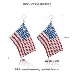 Patriotic American Flag Dangle Earrings for Women